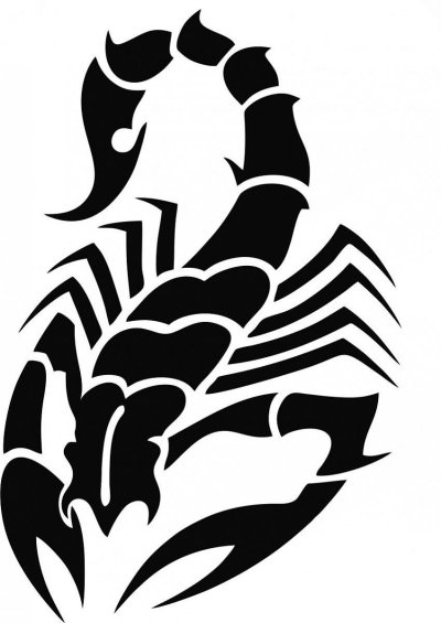 Скорпион трафарет