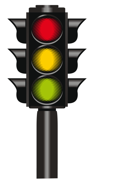 Светофор на белом фоне