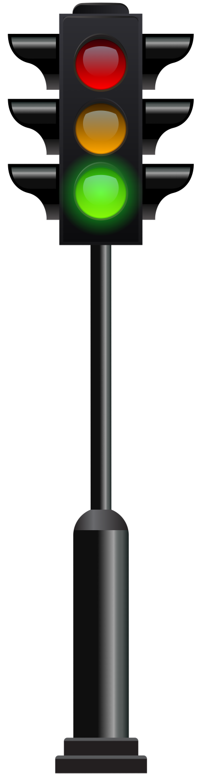 Светофор на белом фоне