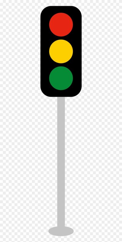 Светофор на белом фоне