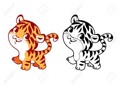 Тигр контур