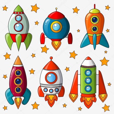 Космическая ракета рисунок для детей