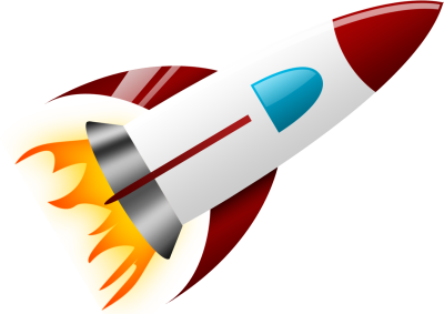 Ракета на белом фоне