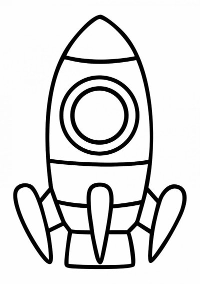Ракета трафарет для детей