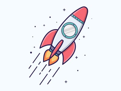 Ракета вектор вид сбоку