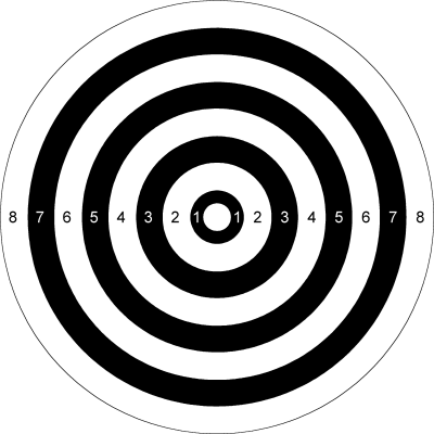 Пристрелочная мишень на 100 метров