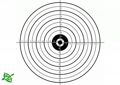 Мишень для воздушки 10 метров а4