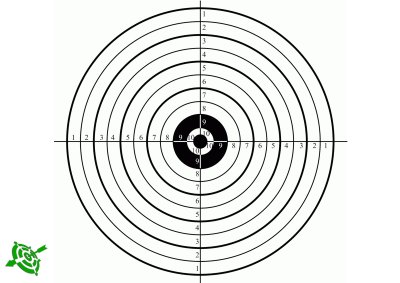 Мишень для воздушки 25 метров а4