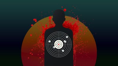 Мишень на черном фоне