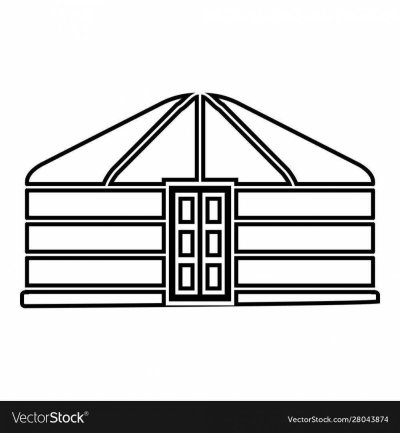 Бурятская юрта вектор