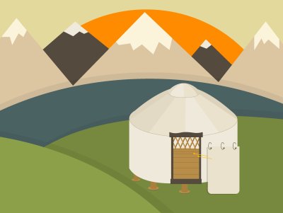 Юрта Башкирская вектор