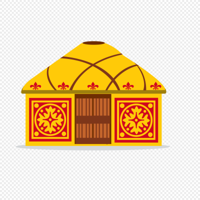 Казахская юрта вектор