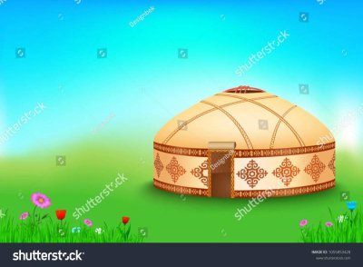 Юрта Шанырак вектор