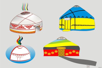 Юрта Башкирская вектор