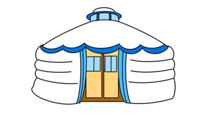 Казахская юрта вектор