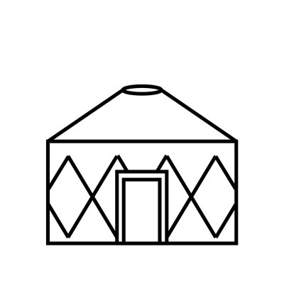 Юрта раскраска для детей