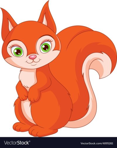 Белочка для детей мультяшная