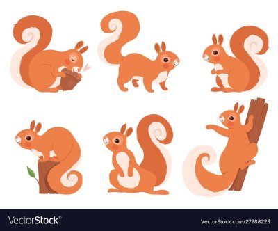 Белка мультяшная