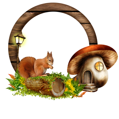 Рамка с животными на прозрачном фоне