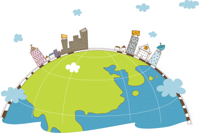 Планета земля мультяшная