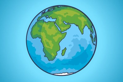 Земной шар рисунок