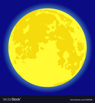 Луна желтая для детей