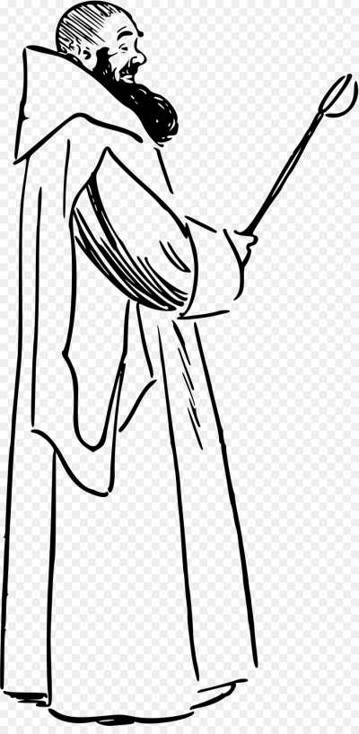 Священник карандашом