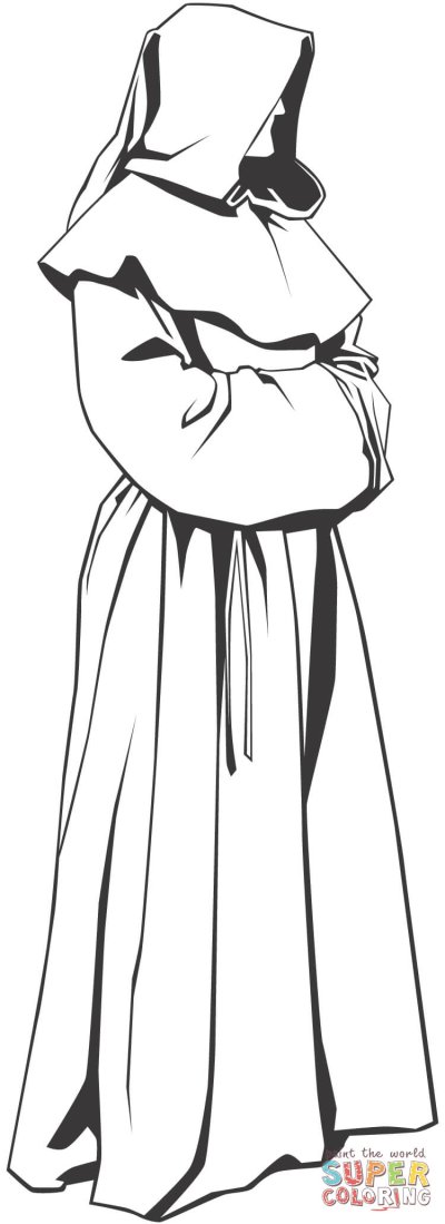 Монах нарисованный