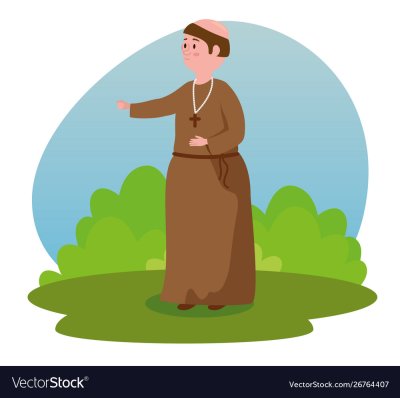 Монах рисунок