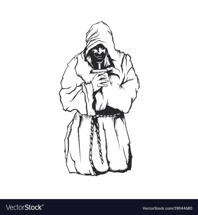 Монах карандашом