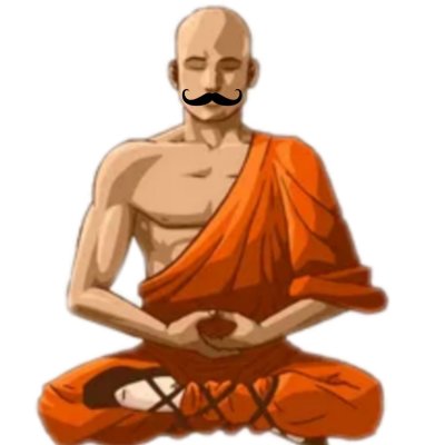 Будийский манах в позе лотоса