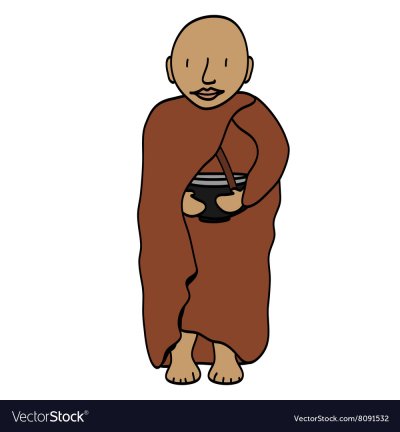 Монах нарисованный