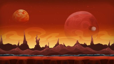 Поверхность планеты вектор