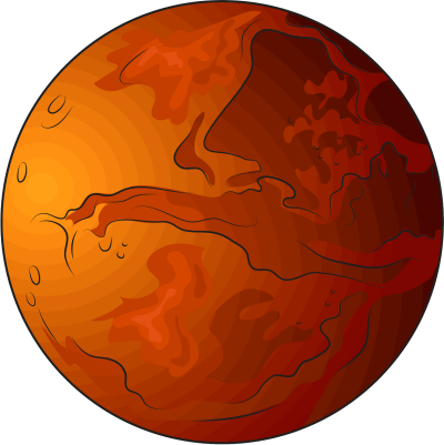 Марс Планета рисунок