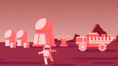 База на Марсе вектор