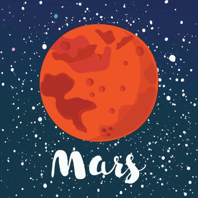 Мультяшные планеты Марс