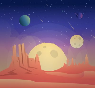 Планета Марс арт