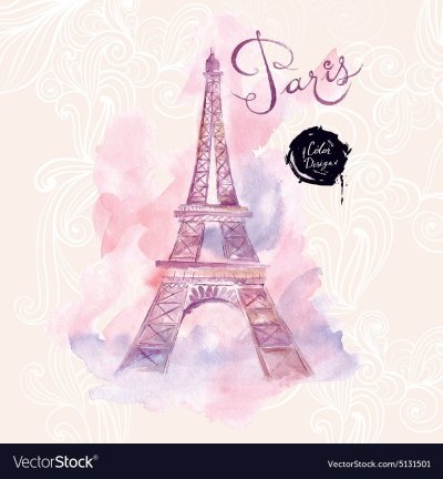 Фон Франция акварель