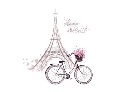 Эйфелева башня и велосипед