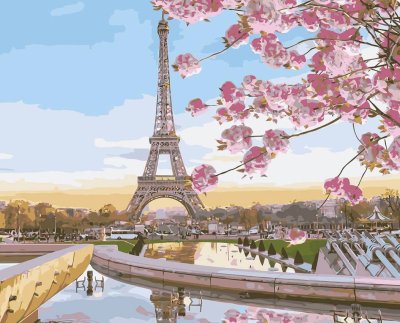 Картина по номерам Париж Эйфелева башня