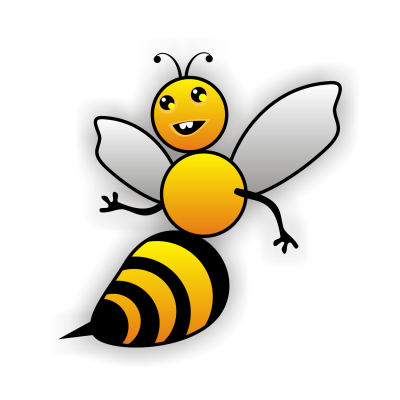 Пчела на белом фоне