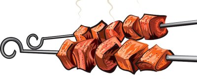 Шашлык нарисованный