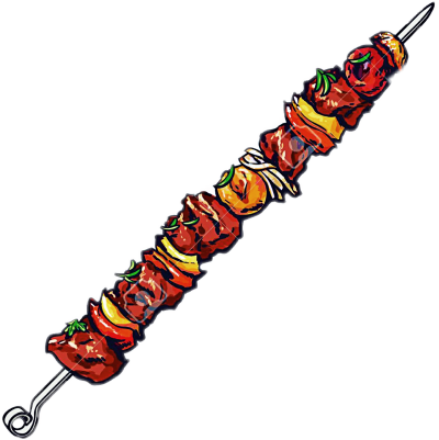 Шашлык нарисованный