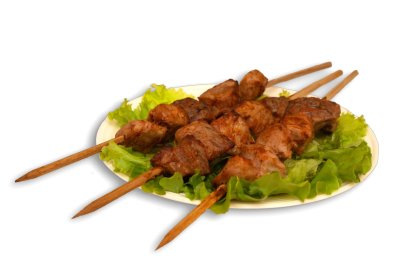 Шашлык на прозрачном фоне