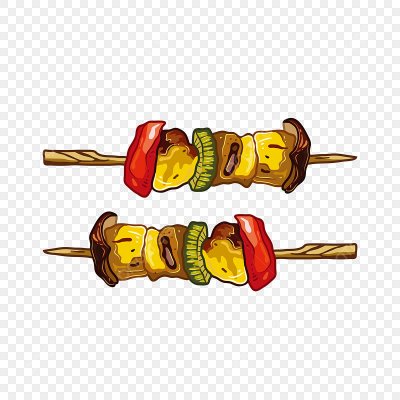 Шашлык на шампуре вектор