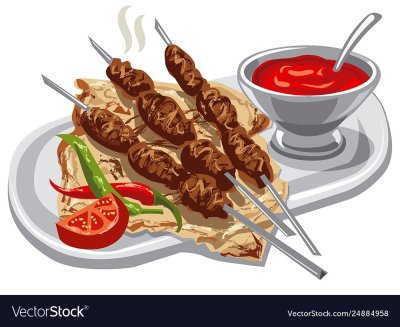 Шашлык нарисованный
