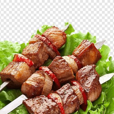 Шашлык на тарелке