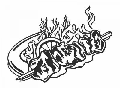 Трафарет шашлык