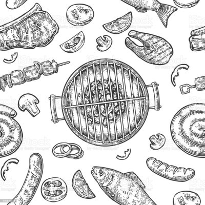 Мясо гриль вектор