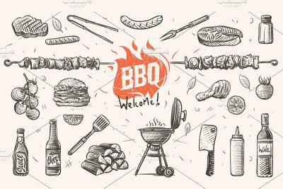 Шашлык векторное изображение